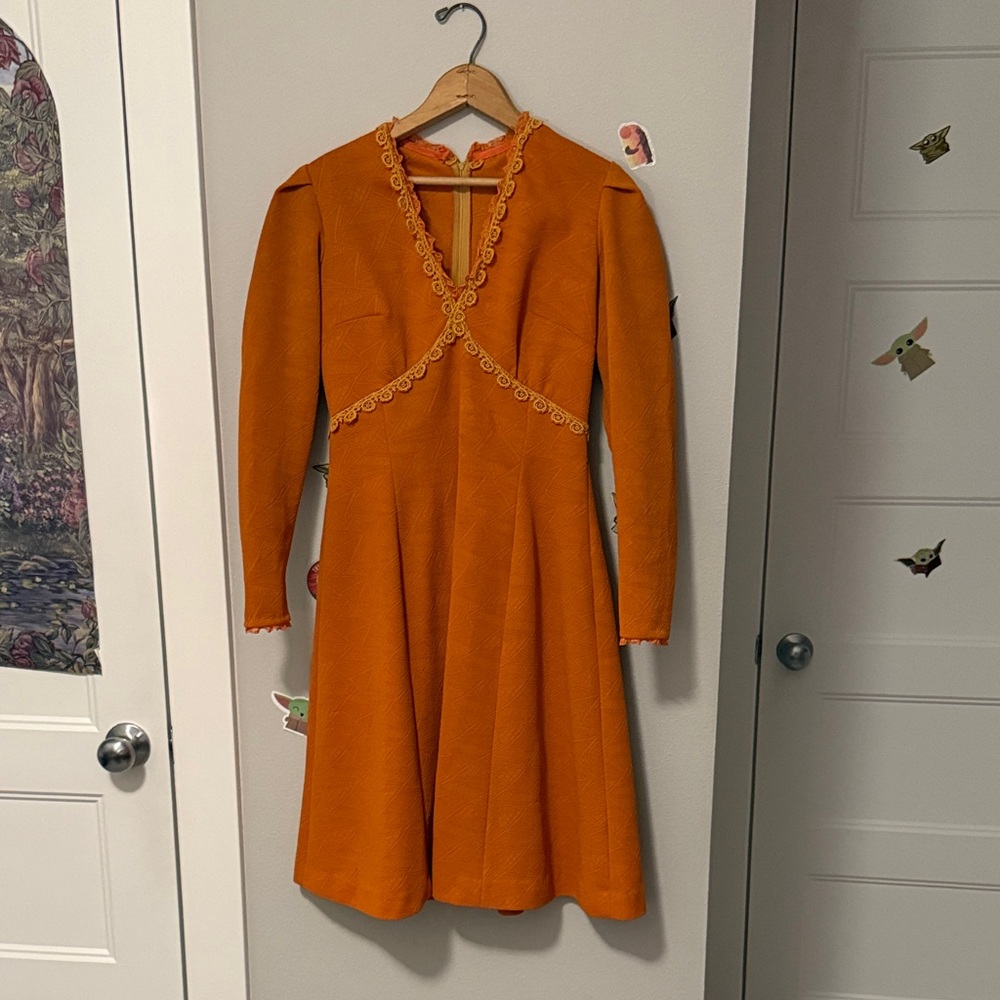 Elegant Orange Women's Dress